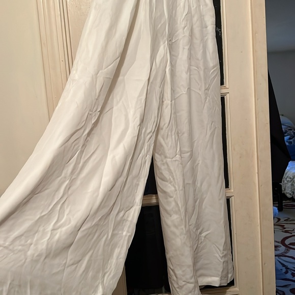 NWOT Anthropologie Elevenses White Wide Leg Trousers - Picture 2 of 5